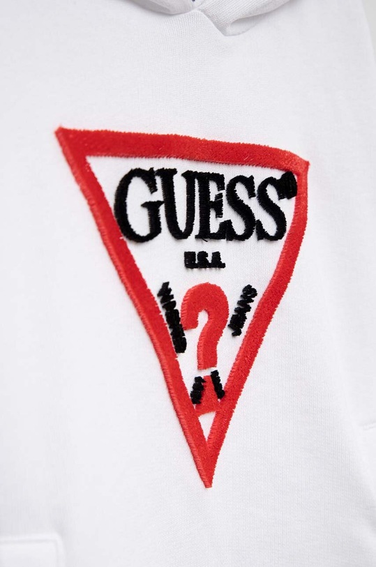 Dečki Otroški bombažen pulover Guess N3YQ04.KAD73.9BYX bela