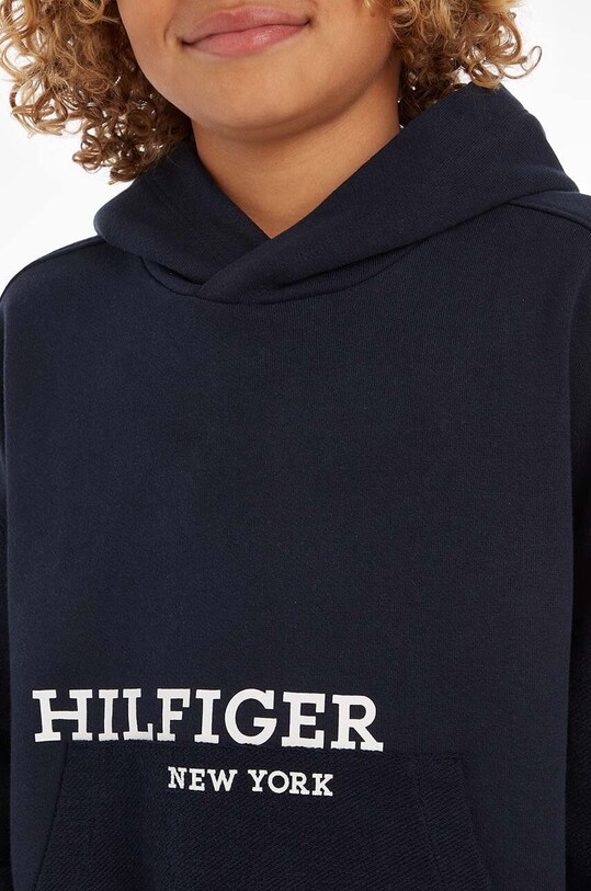 Tommy Hilfiger bluza bawełniana dziecięca KB0KB08298.74.122.9BYX granatowy
