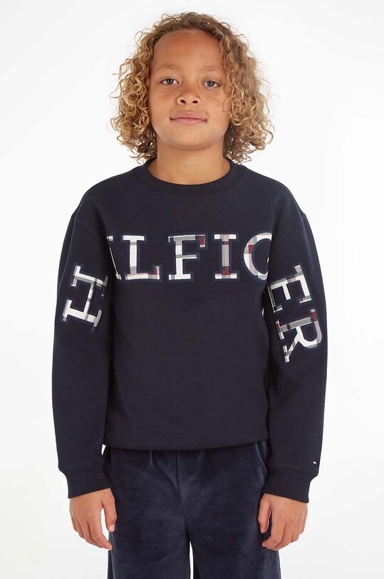 Tommy Hilfiger bluza dziecięca aplikacja granatowy KB0KB08382.128.176.9BYX