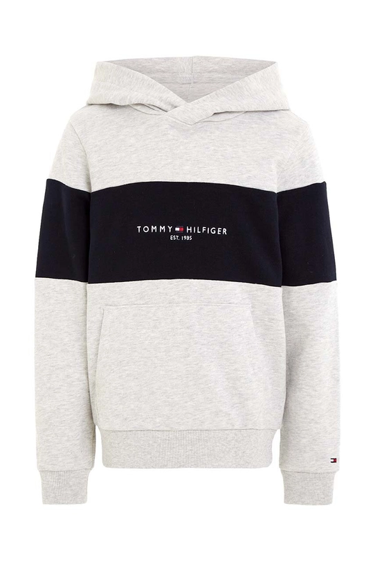 Dječja pamučna dukserica Tommy Hilfiger KB0KB08385.74.122.9BYX siva AW23