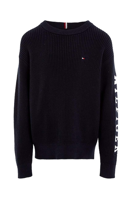 Детский хлопковый свитер Tommy Hilfiger KB0KB08364.128.176.9BYX тёмно-синий AW23