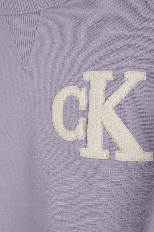 Детская хлопковая кофта Calvin Klein Jeans фиолетовой IB0IB01684.9BYX