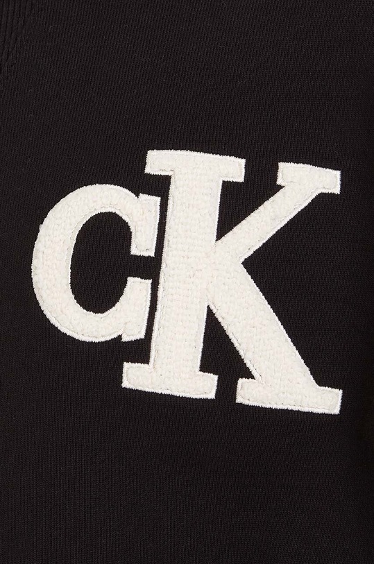 Παιδική βαμβακερή μπλούζα Calvin Klein Jeans μαύρο IB0IB01684.9BYX
