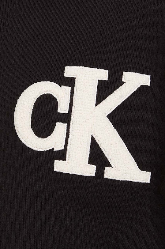 Παιδική βαμβακερή μπλούζα Calvin Klein Jeans μαύρο IB0IB01684.9BYX