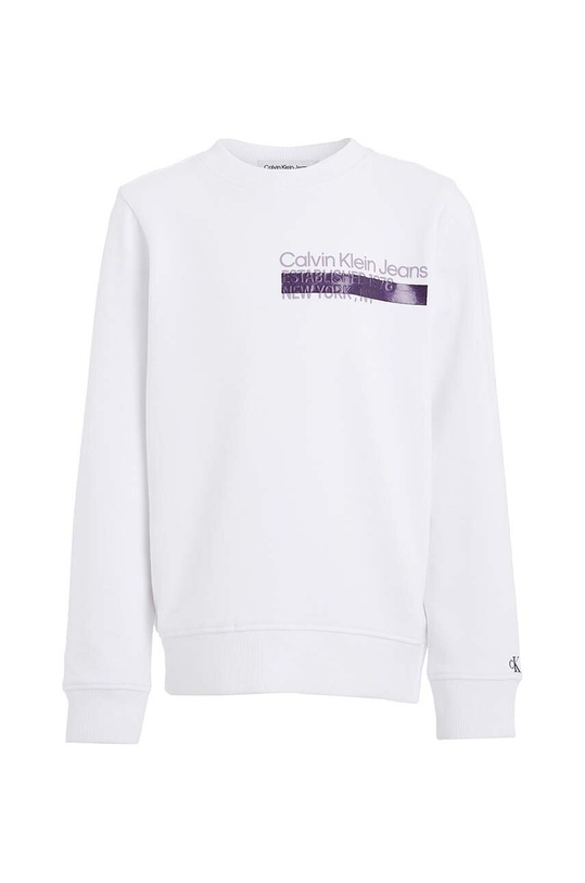 Detská mikina Calvin Klein Jeans IB0IB01688.9BYX biela AW23