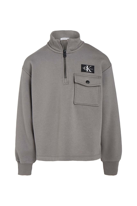 Παιδική μπλούζα Calvin Klein Jeans IB0IB01694.9BYX γκρί AW23