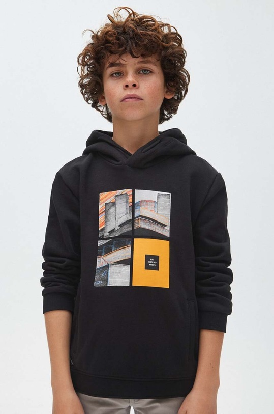 Mayoral bluza dziecięca z kapturem czarny 7423.7C.Junior.9BYX
