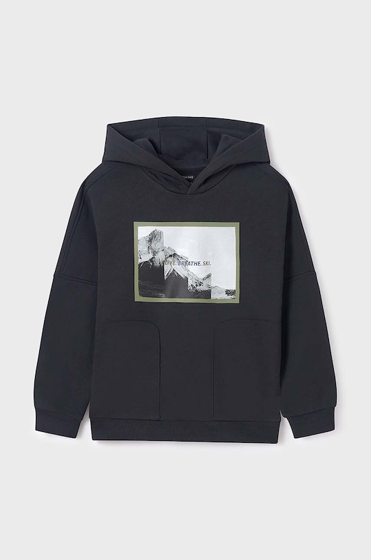 Mayoral bluza dziecięca z kapturem czarny 7424.7C.Junior.9BYX