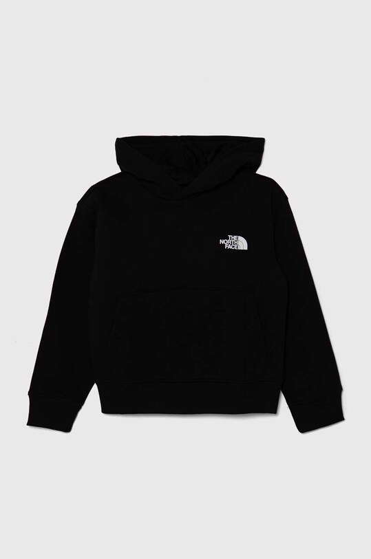 Detská mikina The North Face B MOUNTAIN LINE HOODIE s kapucňou čierna NF0A8599