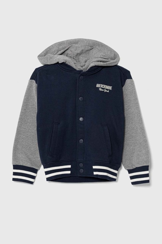 Dječja dukserica Abercrombie & Fitch s kapuljačom mornarsko plava KI222.3097