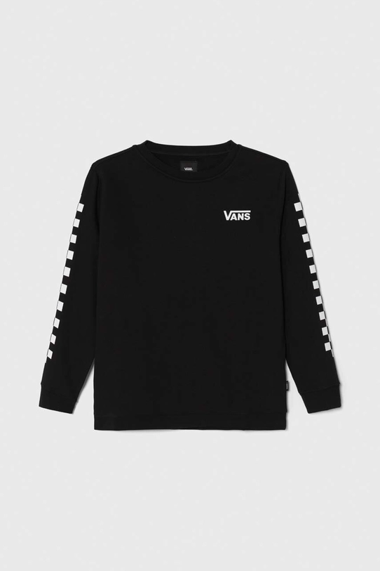 Vans bluza copii EXPOSITION CHECK CREW VN0008CBBLK1 print negru VN0008CB