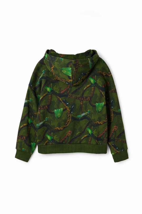 Παιδική βαμβακερή μπλούζα Desigual 23WBSK01 πράσινο AW23