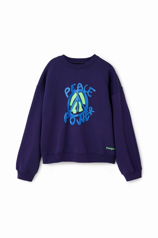 Dětská bavlněná mikina Desigual 23WBSK03 námořnická modř AW23