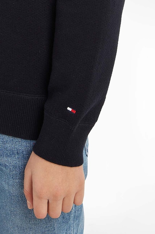 Tommy Hilfiger sweter bawełniany dziecięcy granatowy KB0KB08509.128.176.9BYX