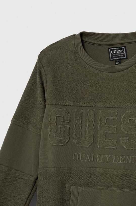 Chlapec Bavlnená mikina Guess N3BQ05.KAD73.9BYX zelená