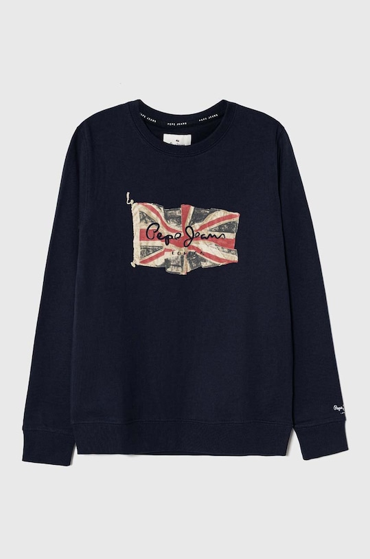 Pepe Jeans bluza bawełniana dziecięca nadruk granatowy PB581524