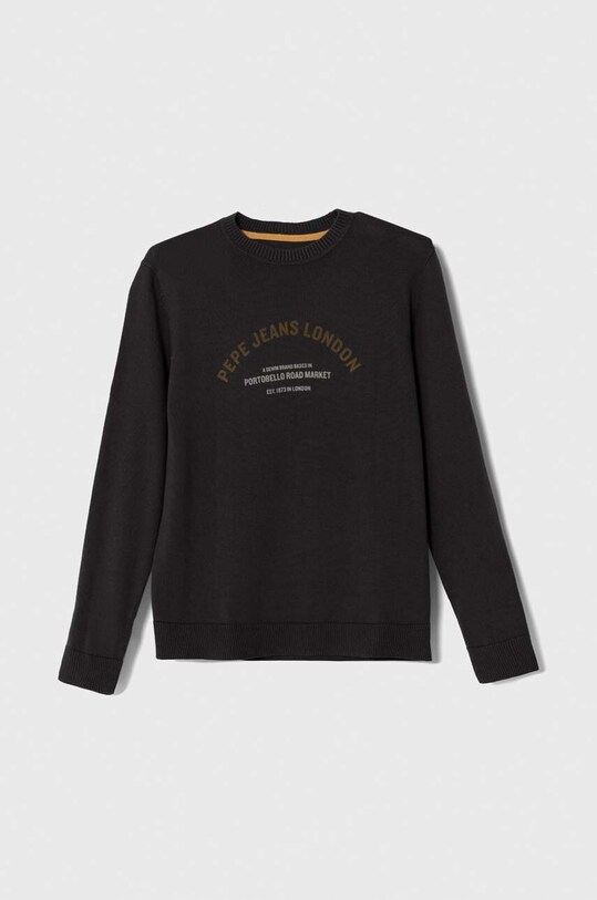 Pepe Jeans sweter bawełniany dziecięcy aplikacja szary PB701209