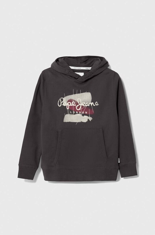Pepe Jeans hanorac de bumbac pentru copii print gri PB581535