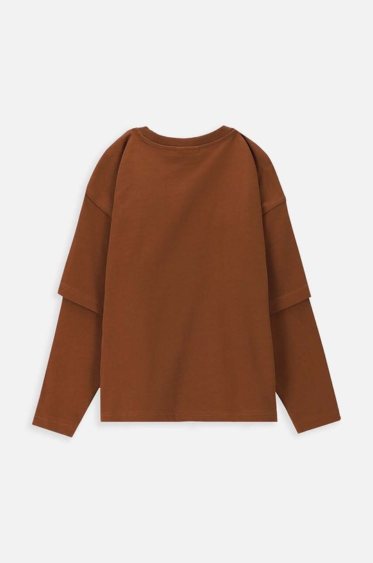 Dětská bavlněná mikina Coccodrillo ZC3143102ATK hnědá AW23