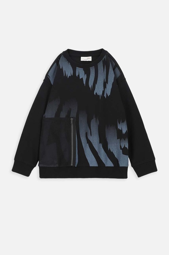 Dětská bavlněná mikina Coccodrillo ZC3143102GBK černá AW23