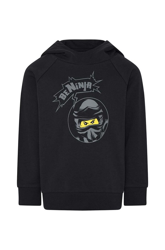 Παιδική βαμβακερή μπλούζα Lego 12010932 μαύρο AW23