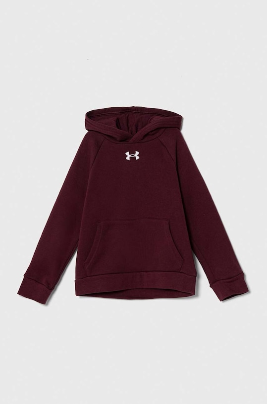Παιδική μπλούζα Under Armour UA Rival Fleece απλικέ μπορντό 1379792