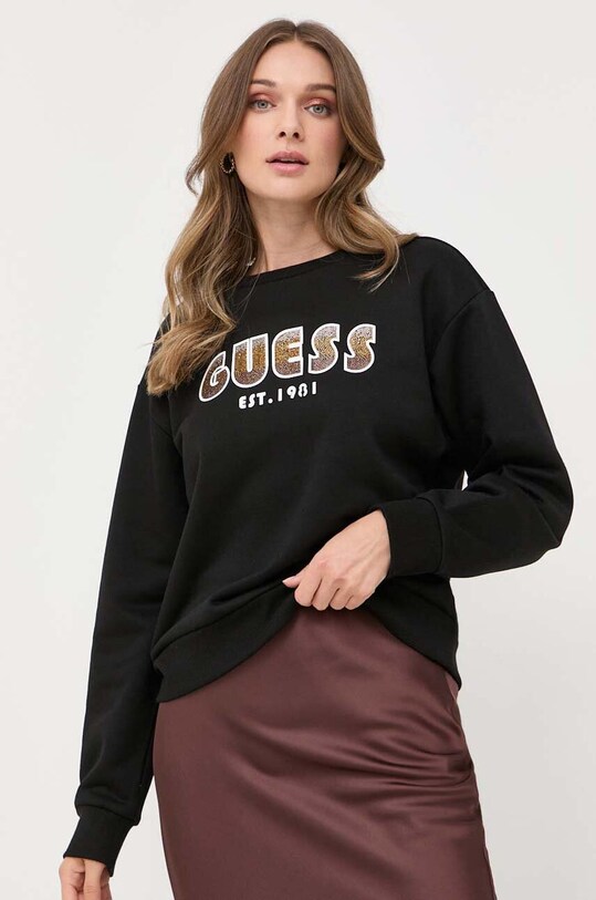 Guess bluza czarny W3YQ13.K8802