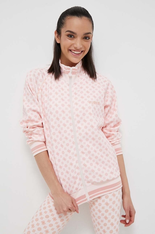 Guess bluza wzorzyste różowy V3YQ00.KB212