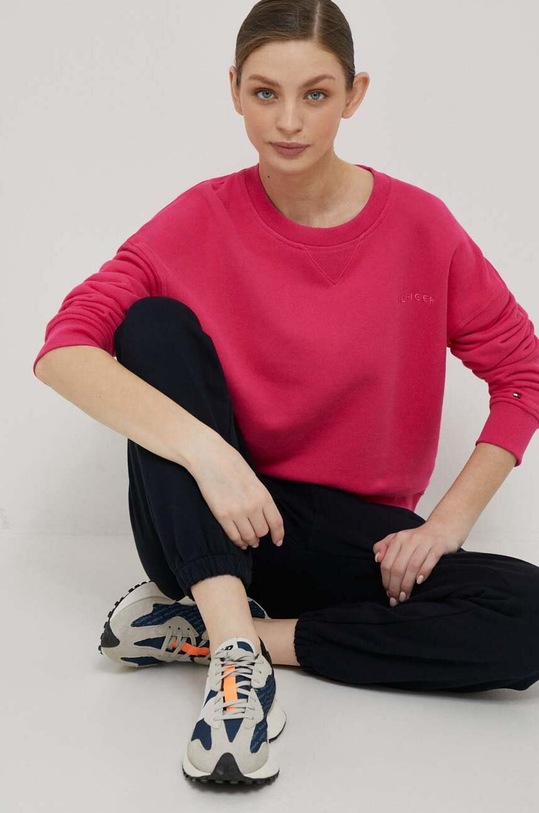 Tommy Hilfiger bluza pozostałe różowy WW0WW38841