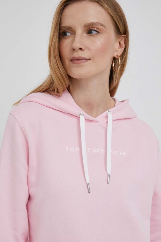 Tommy Hilfiger bluza bawełniana różowy WW0WW38856