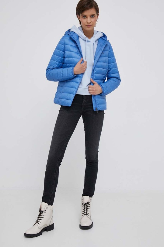 Tommy Hilfiger bluza bawełniana WW0WW39140 niebieski AW23