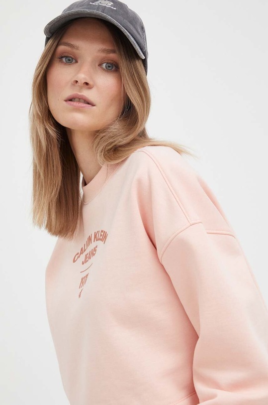 Pulover Calvin Klein Jeans roza J20J221334