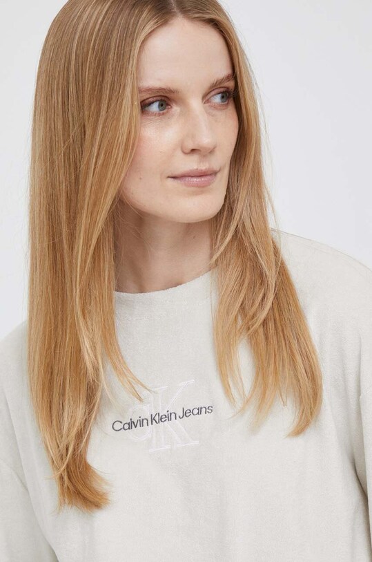 Calvin Klein Jeans bluza beżowy J20J221340