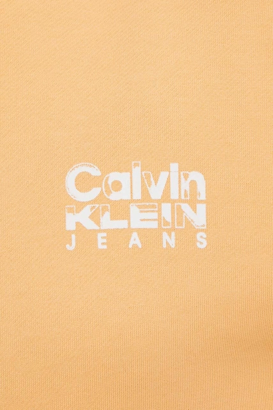 Pamučna dukserica Calvin Klein Jeans J20J221657 narančasta