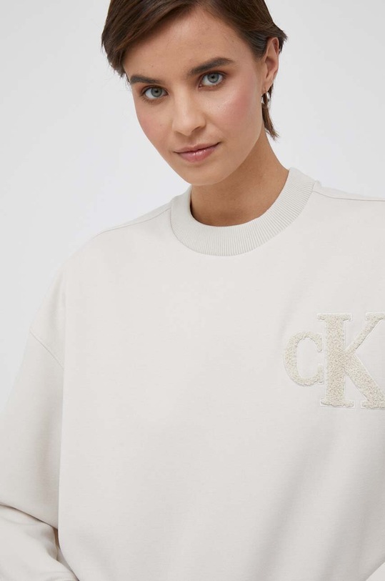 Mikina Calvin Klein Jeans béžová J20J221729