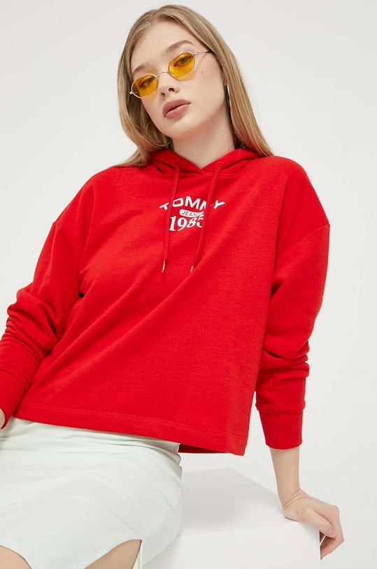 Tommy Jeans bluza czerwony DW0DW16141