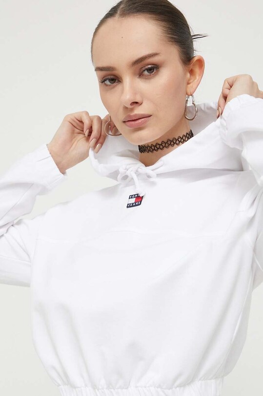 Tommy Jeans bluza alb DW0DW16135