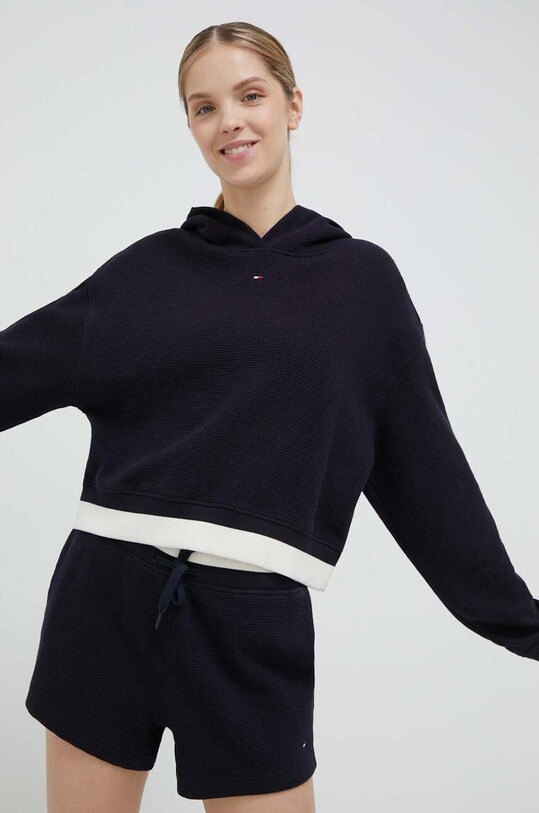 Tommy Hilfiger bluza z elastanem granatowy S10S101718