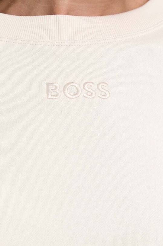 Βαμβακερή μπλούζα BOSS 50495470 μπεζ