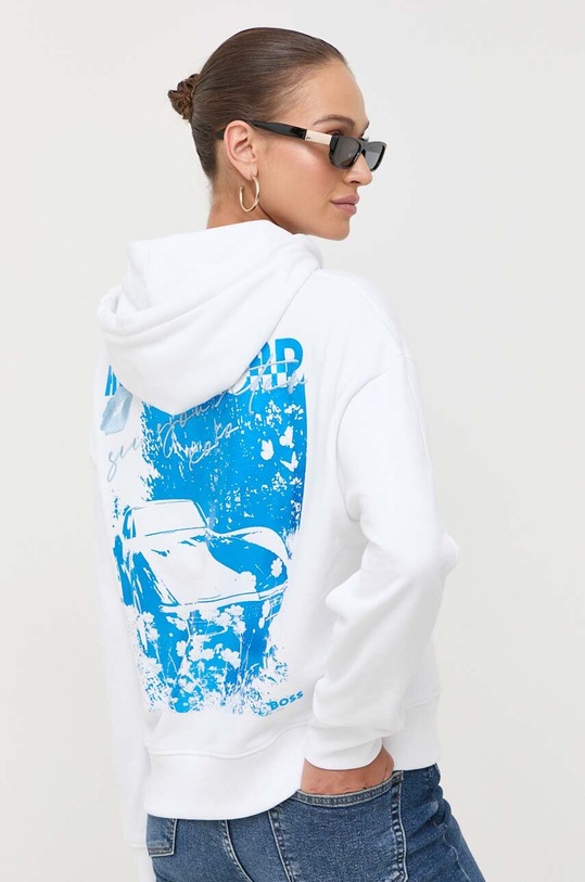 BOSS bluza z kapturem biały 50496542