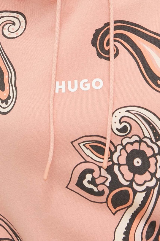 HUGO bluza bawełniana 50495069 pomarańczowy