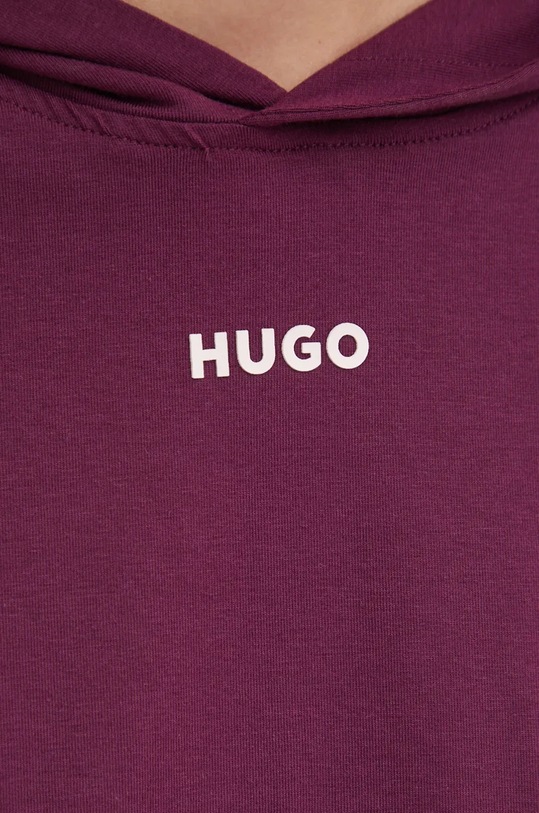 Mikina s kapucňou HUGO SHUFFLE_HOODIE 50490594 fialová