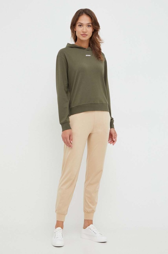 HUGO bluza lounge 50490594 zielony AW25