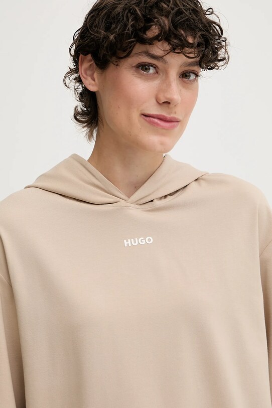 Ruházat HUGO kapucnis pulcsi otthoni viseletre 50490594 bézs