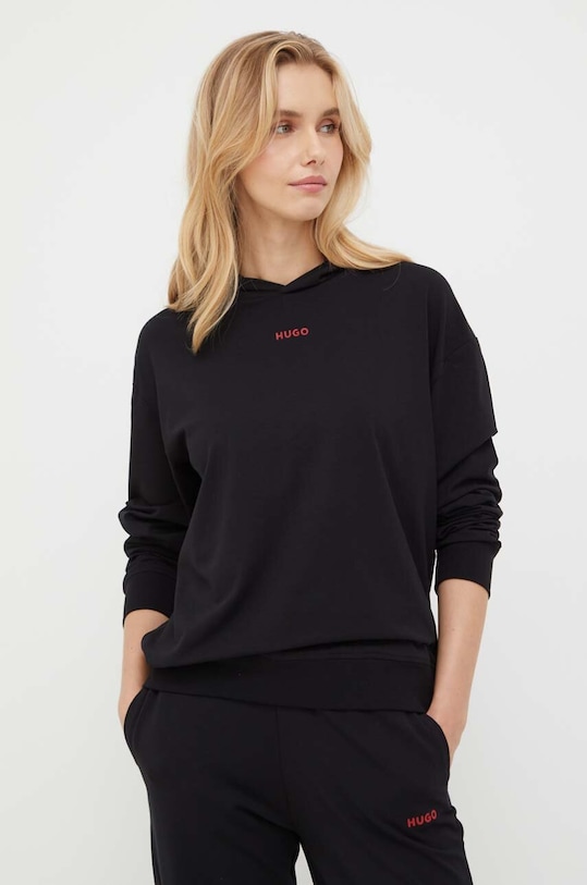 Кофта лаунж HUGO з капюшоном чорний 50490594
