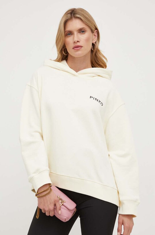 Pinko bluza bawełniana nadruk beżowy 101767.A13L