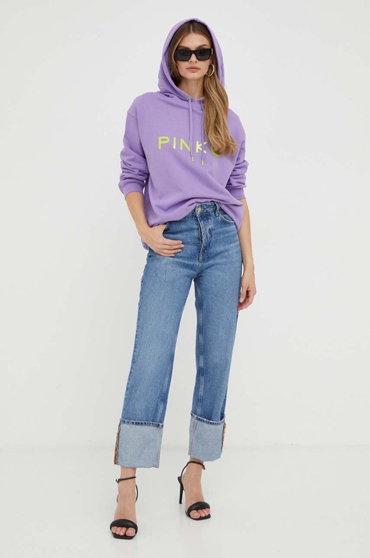 Pinko bluza bawełniana 101685.A163 fioletowy AW23