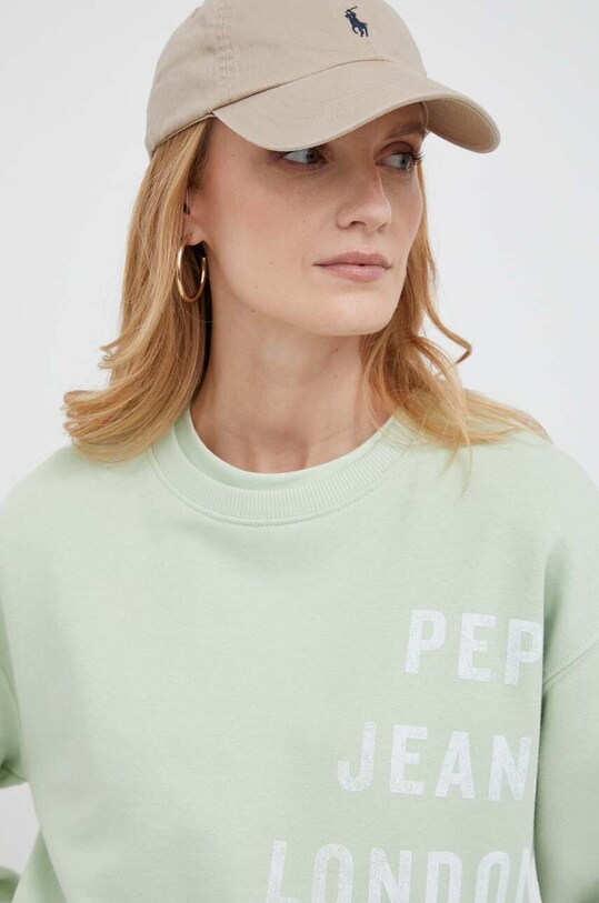 Pepe Jeans bluza bawełniana Alanis zielony PL581357.610