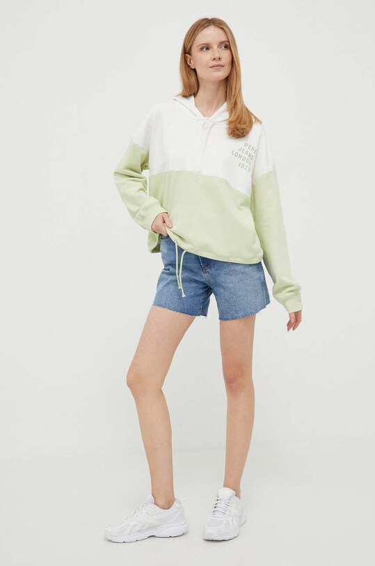 Pepe Jeans bluza bawełniana PL581359.610 zielony AW23
