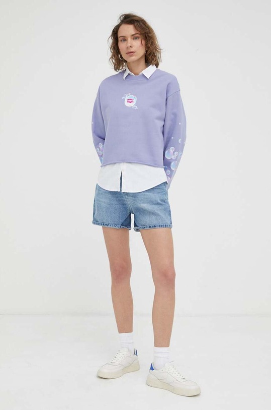 Levi's bluza bawełniana A6095.0001 fioletowy AW23